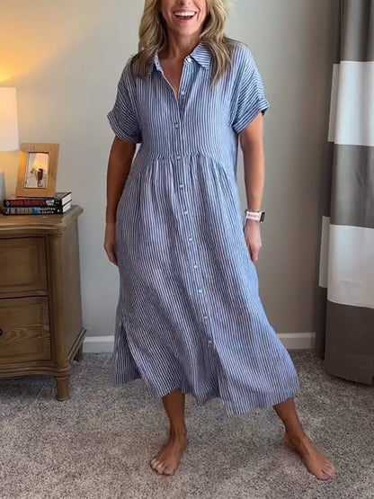 Women's Striped Button Up Shirt