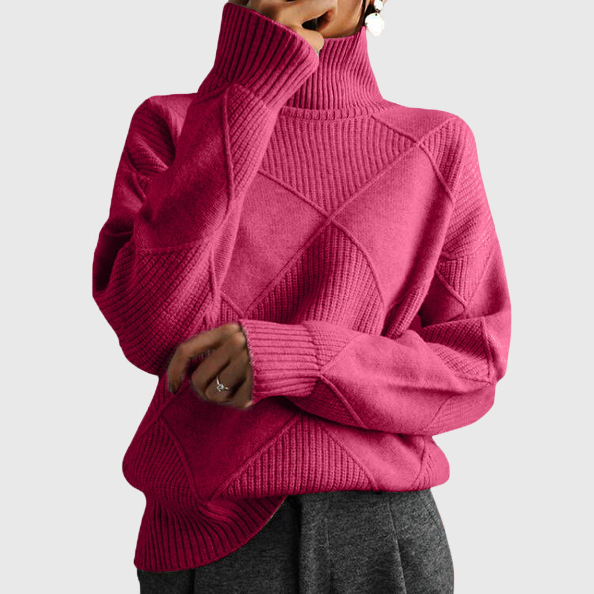 Avery Women's Turtleneck Sweater - Fashinoza