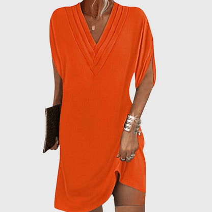 Kimberly | Womens V Neck Loose Mini Dress
