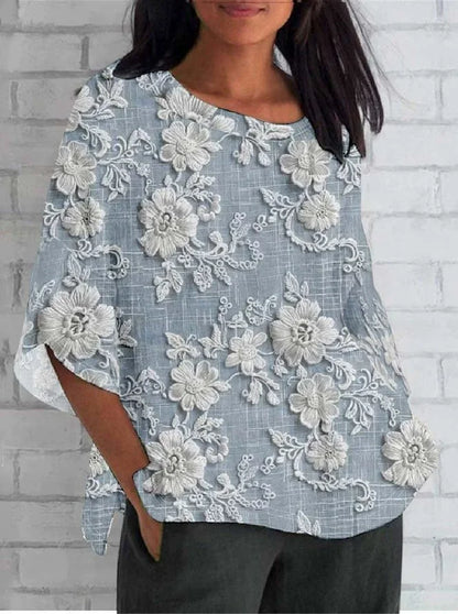Women's Relaxed Floral Blouse