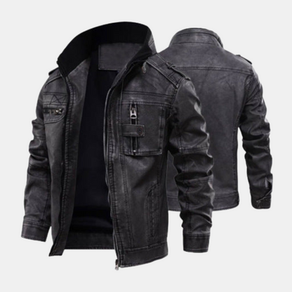 Lincoln Men's Leather Jacket - Fashinoza