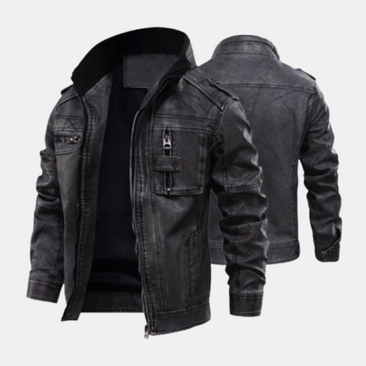 Lincoln Men's Leather Jacket - Fashinoza
