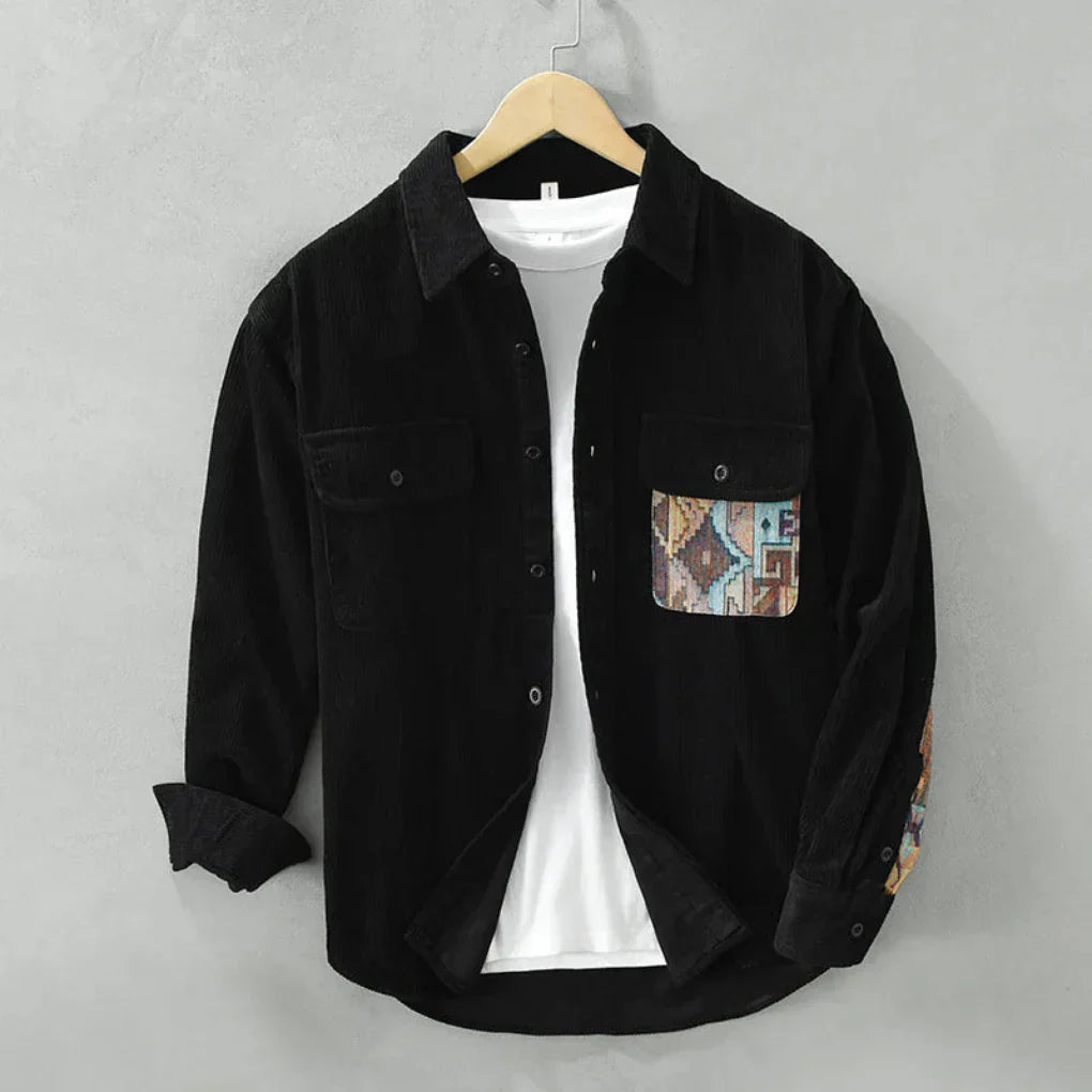 Men's Classic Long Sleeved Shirt Vintage Style - Fashinoza