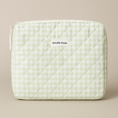 Quilted Plaid Cosmetic Organizer - Fashinoza