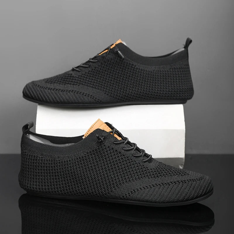 Men's Slip On Shoes Knit Low Lace Detail