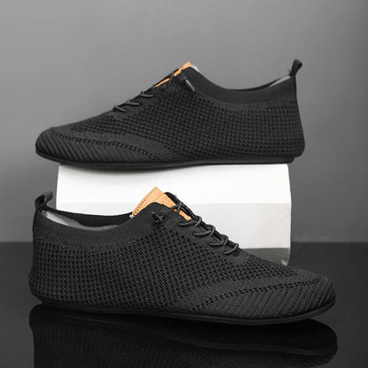 Men's Slip On Shoes Knit Low Lace Detail