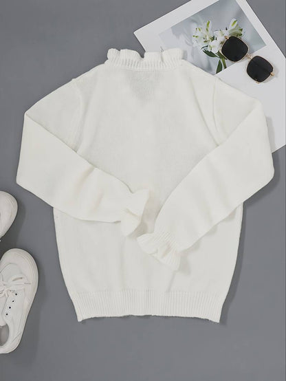 Darcey | Ruffle Blouse with Decorative Buttons for Women