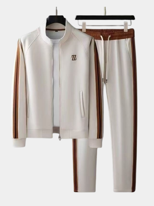 Men's 2-Piece Tracksuit Zip Jacket Drawstring Pants - Fashinoza