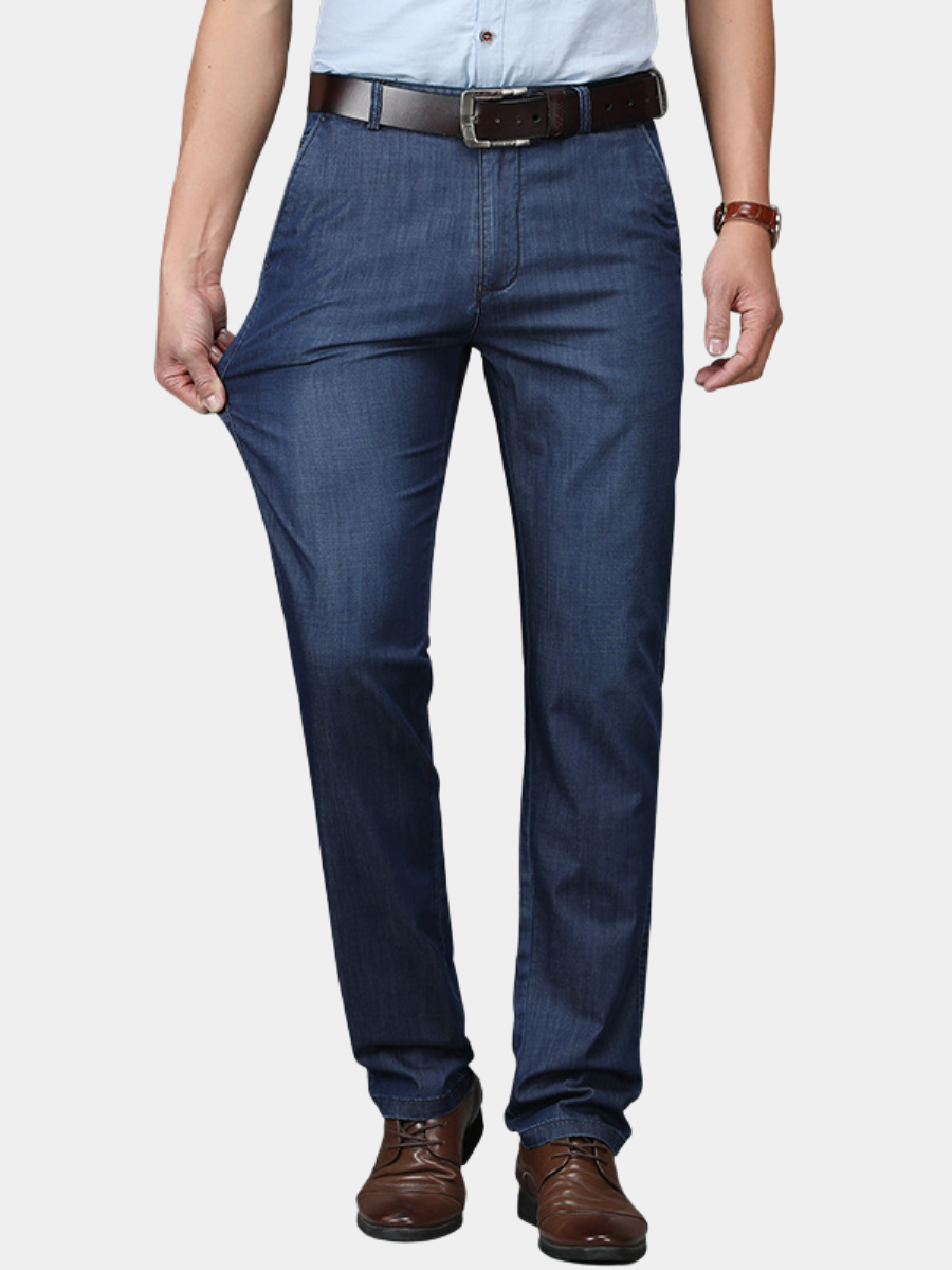Men's Straight Leg Pants Cotton Belt Loops - 
Fashinoza