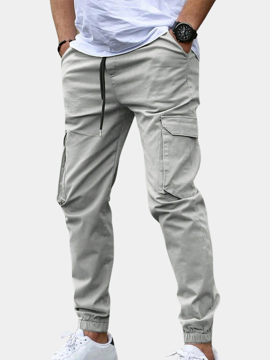 Men's Cargo Pants Drawstring Elastic Ankle Cuffs - 
Fashinoza