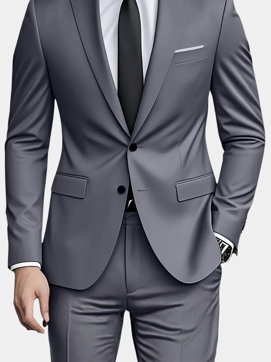 Men's Single Breasted Suit Notch Lapel - Fashinoza