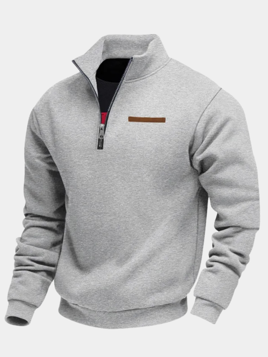 Men's Quarter Zip Sweatshirt Stand Collar - Fashinoza