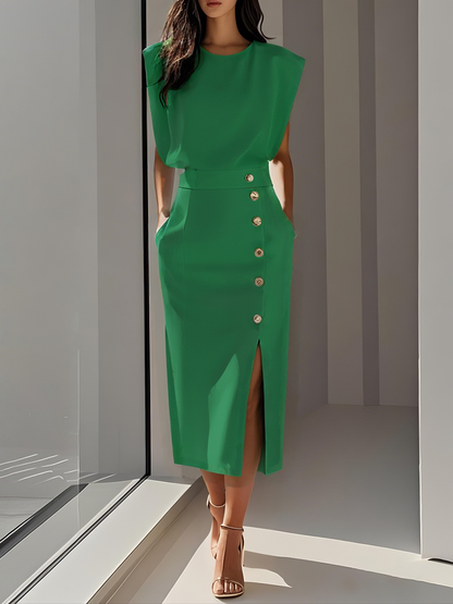 Women's Structured Midi Dress