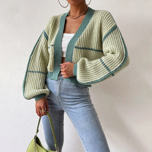 Women's Cropped Open Front Cardigan - Vonnera