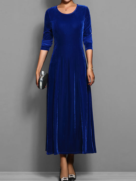 Women's Soft Velvet Dress - Fashinoza