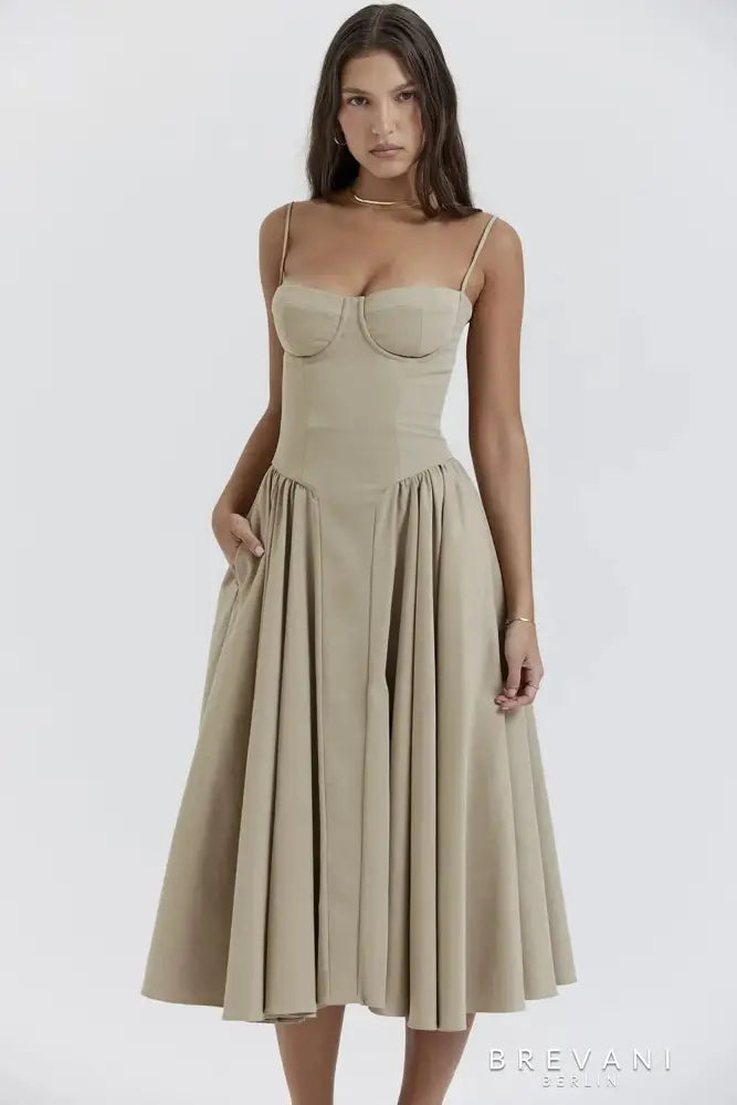 Corset Midi Gown