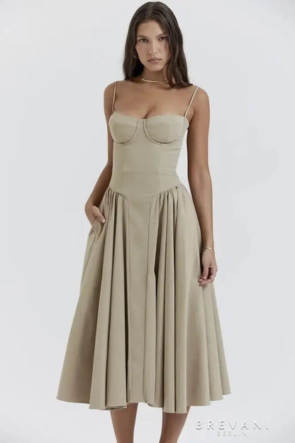 Corset Midi Gown