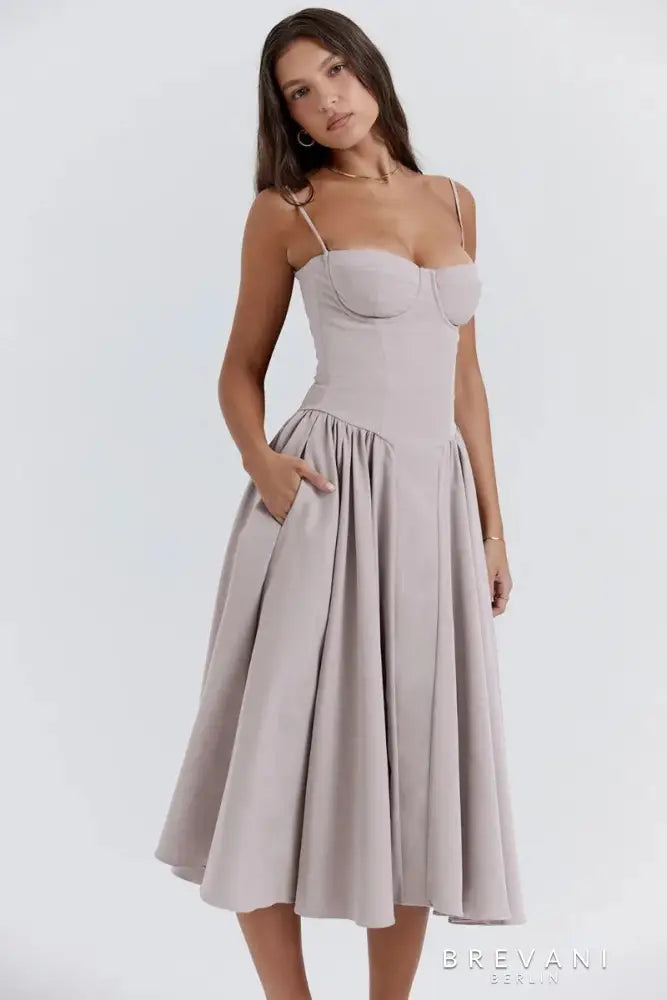 Corset Midi Gown