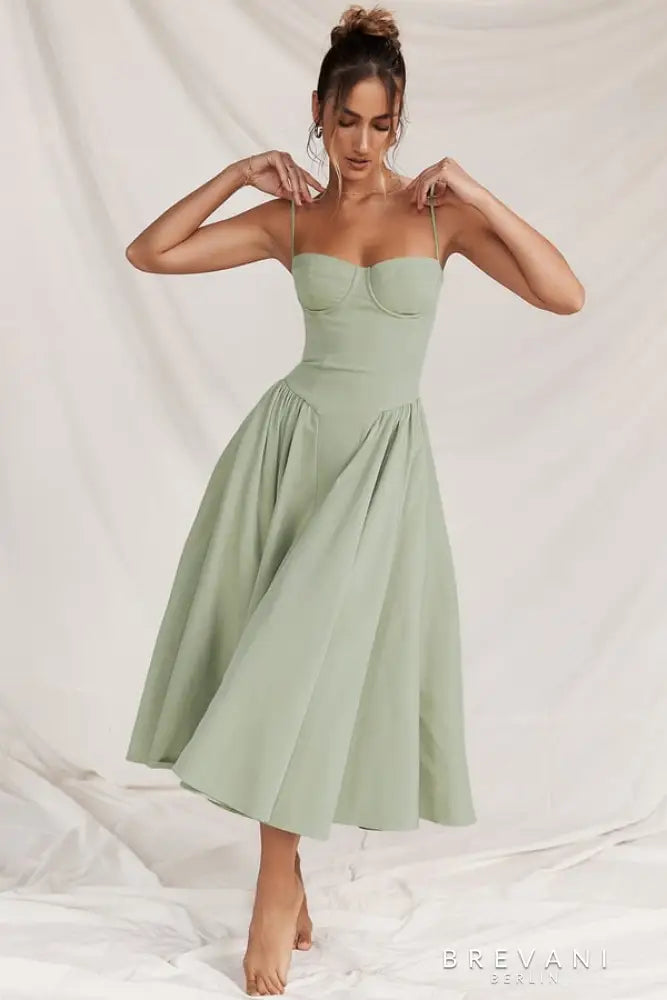 Corset Midi Gown