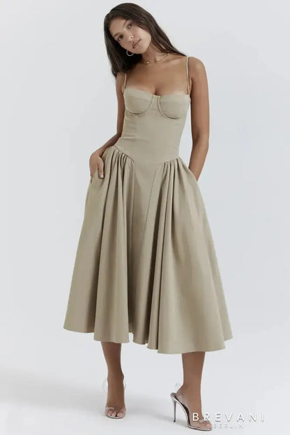 Corset Midi Gown
