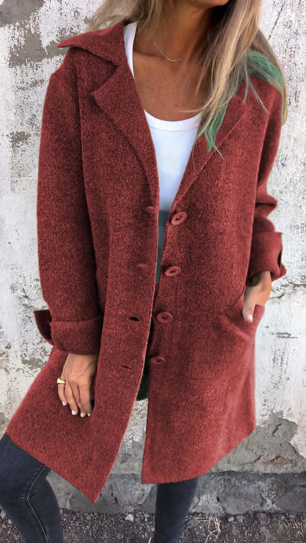 Women's Wool Lapel Coat