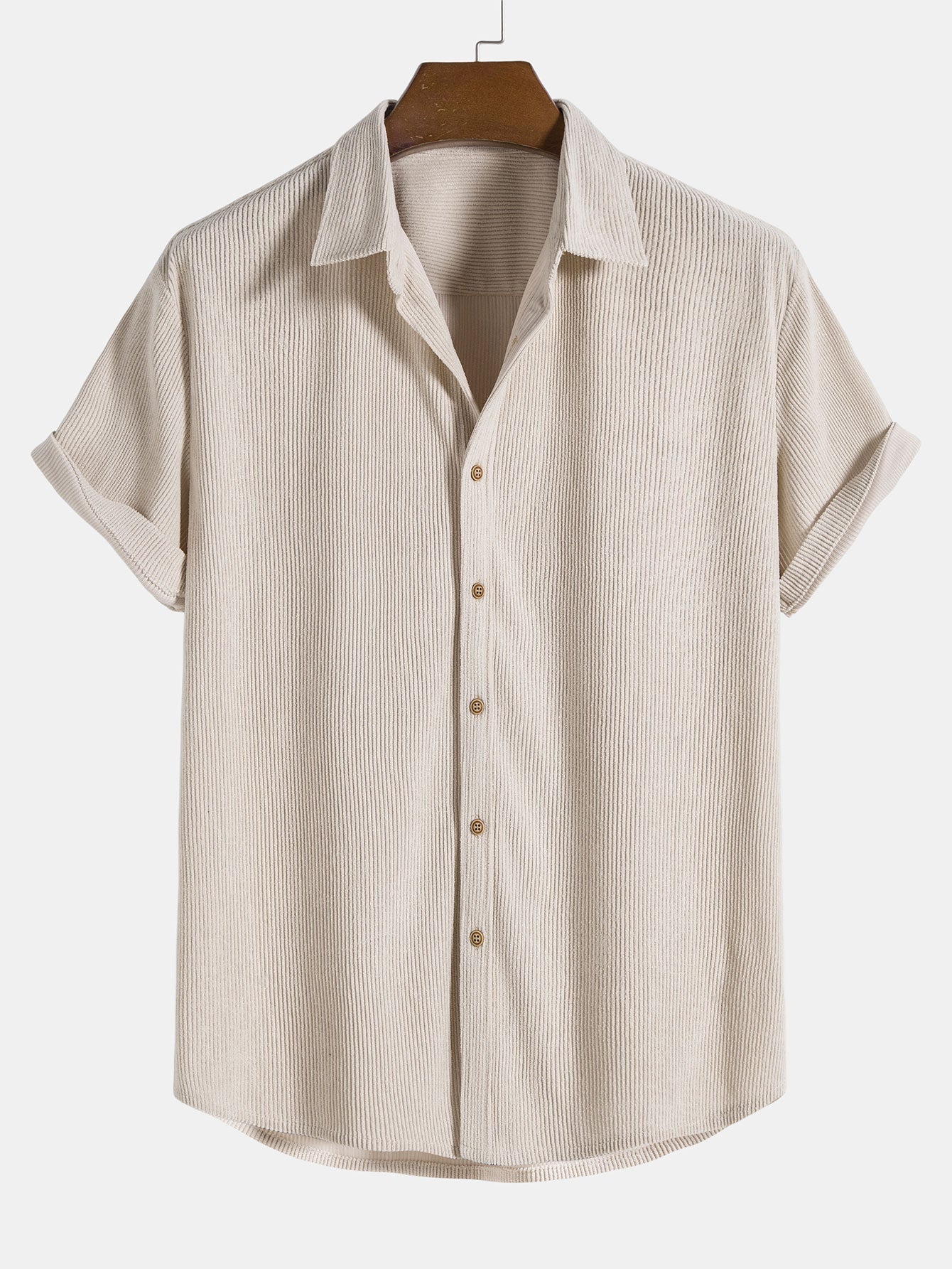 Image of Aiden | Men's Button-Down Short Sleeve Shirt and Drawstring Shorts Set