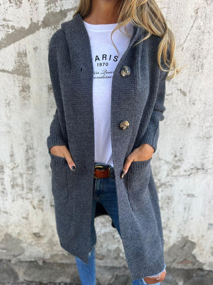 Image of Aimee | Women's Hooded Longline Cardigan