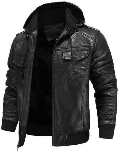Image of Alan | Men's Hooded Bomber Jacket