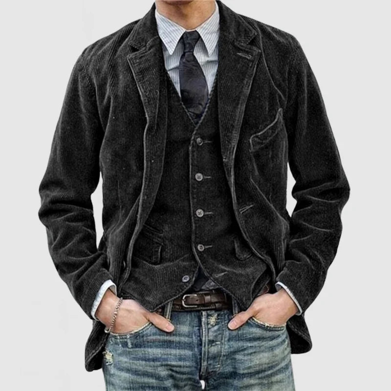 Men's Corduroy Blazer Jacket - Fashinoza