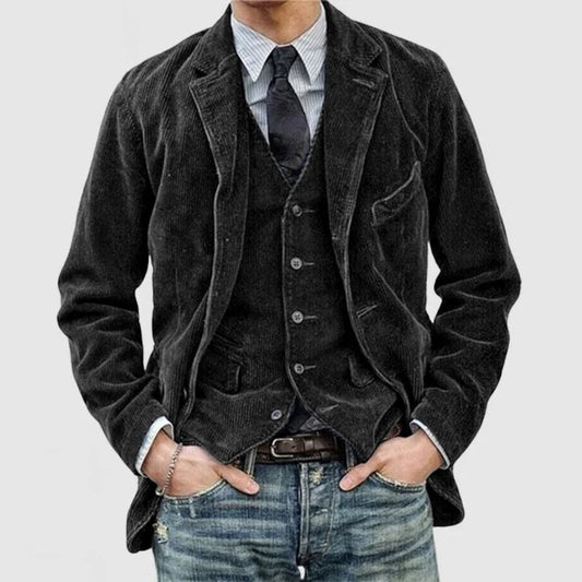 Men's Corduroy Blazer Jacket - Fashinoza
