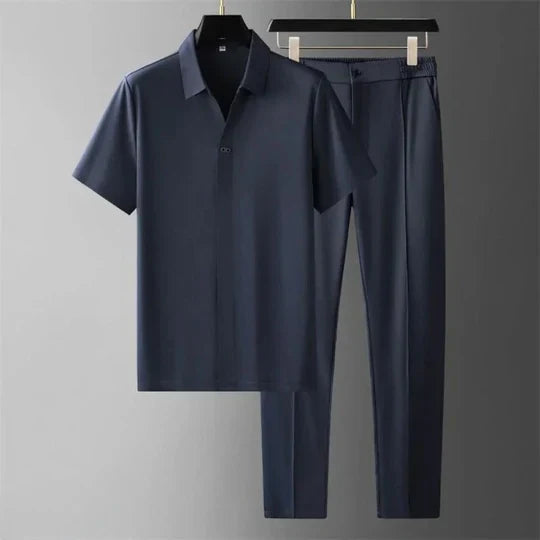 Men's Two-Piece Suit Set Wool Blend Transitional - Fashinoza