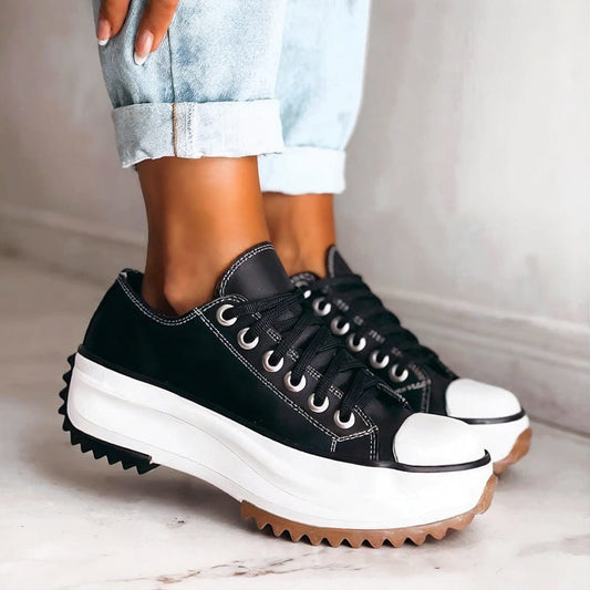 Women's Platform Sneakers Chunky Sole - Fashinoza