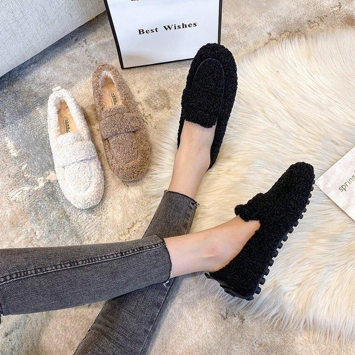 Women's Flat Loafers Textured Slip-On