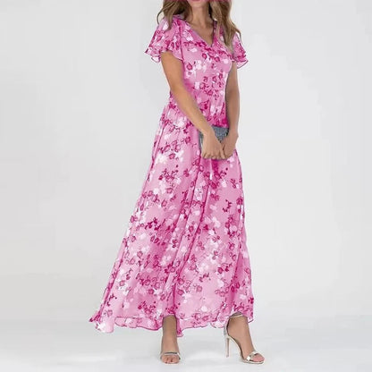 Allison Women's Floral Maxi Dress V-Neck