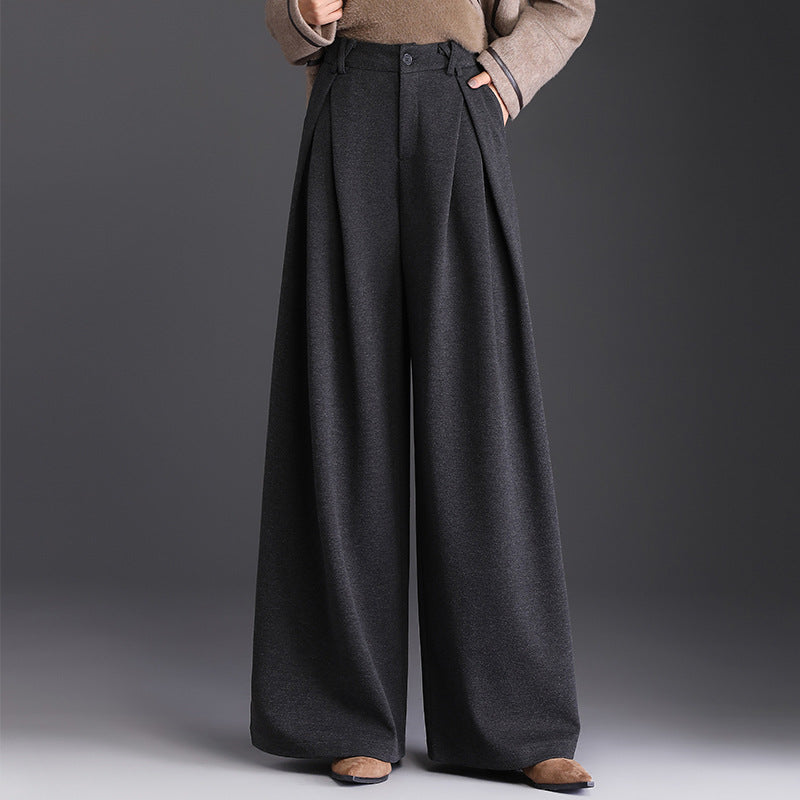 Image of Amber | Women's High-Waisted Pleated Wide Leg Pants