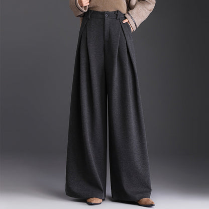 Image of Amber | Women's High-Waisted Pleated Wide Leg Pants
