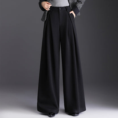 Image of Amber | Women's High-Waisted Pleated Wide Leg Pants