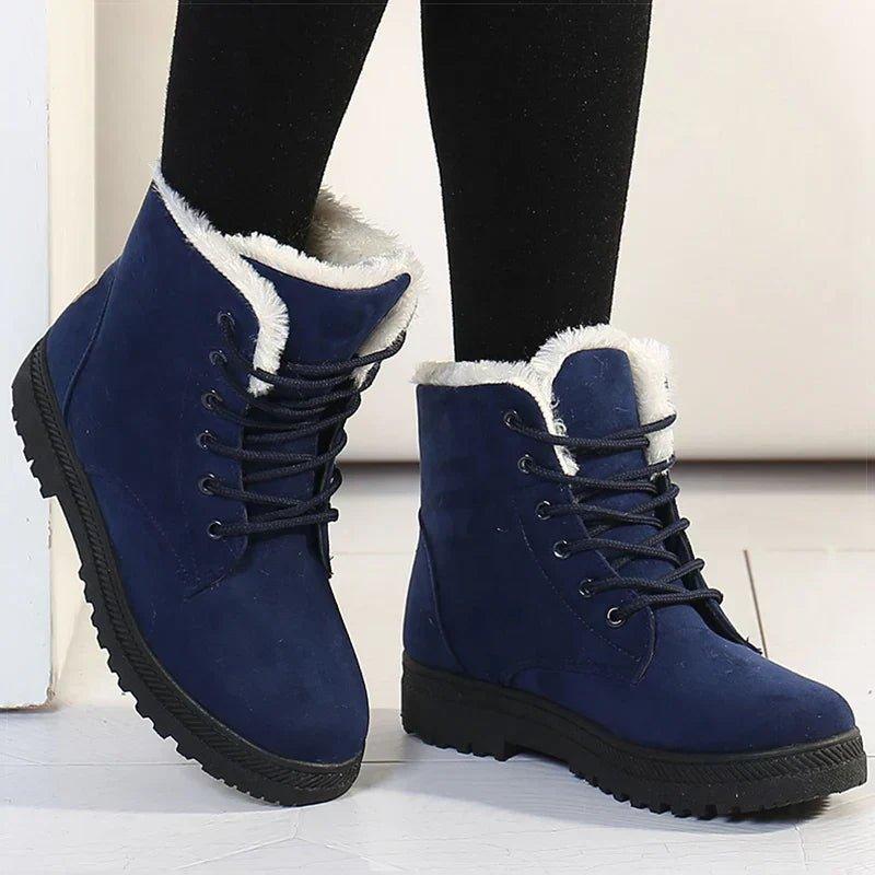 Women's Flat Boots Front Lace