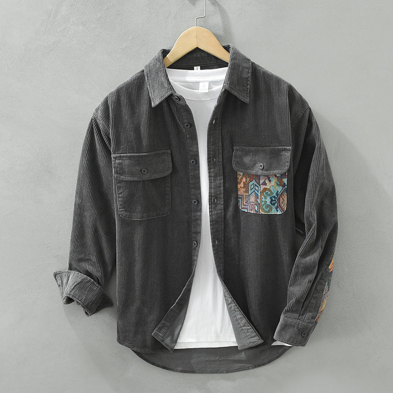 Image of Anthony | Men's Long Sleeve Corduroy Shirt