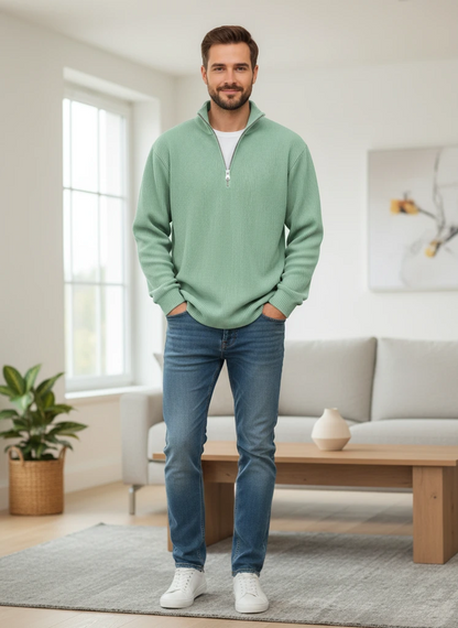 Men’s Ribbed Half-Zip Sweater
