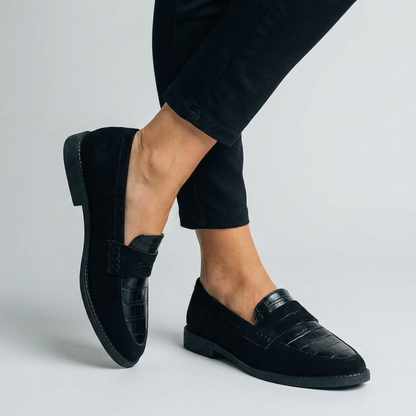 Women’s Croc Embossed Flat Loafers