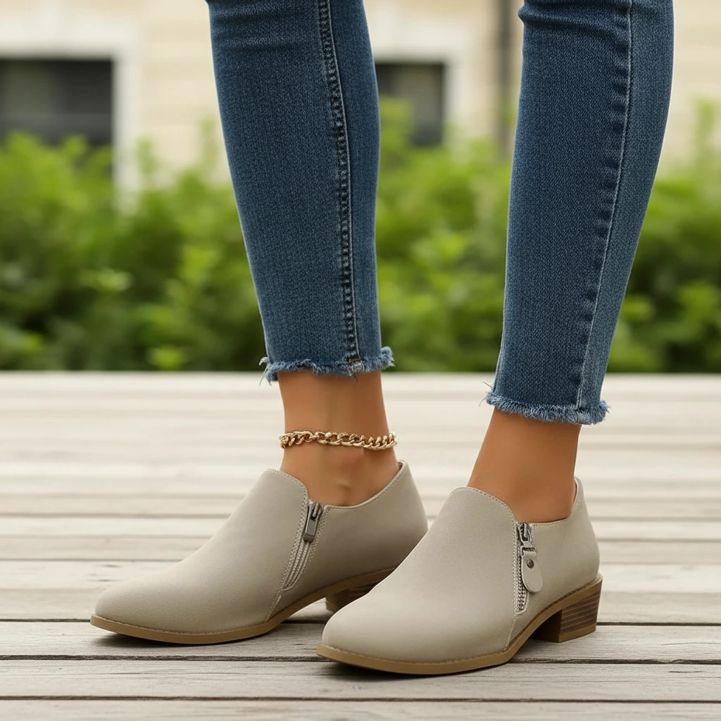 Everyday Comfort Zip Ankle Shoes