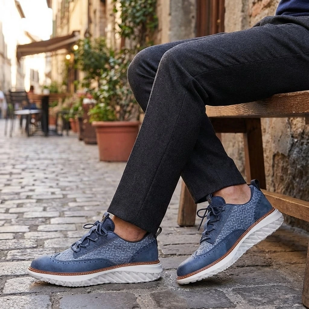 Textured Cushioned Sneakers