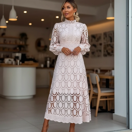 Celestial Lace Midi Dress