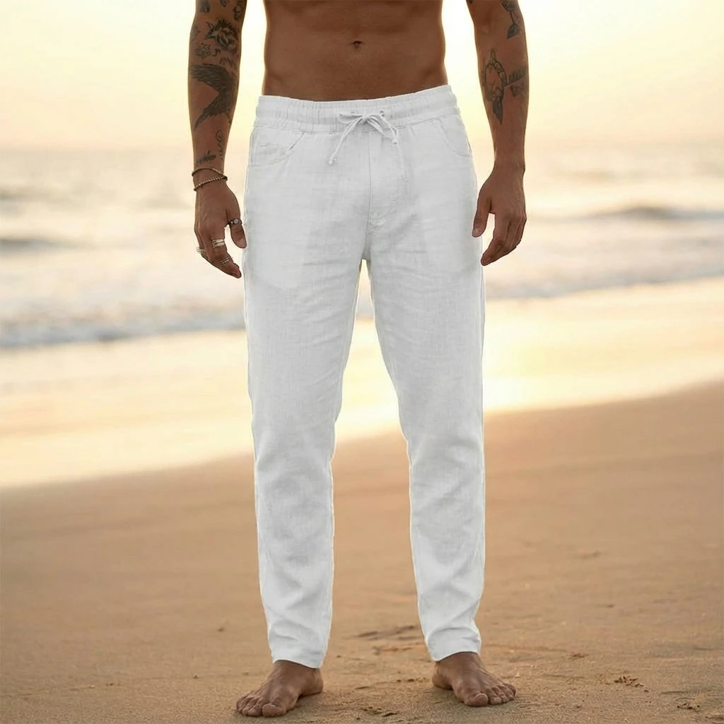 Casual Drawstring Tapered Pants