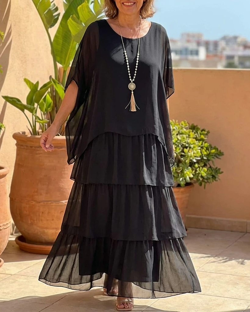 Women's Spring Layered Maxi Dress