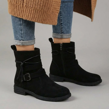 Women's Buckle Detail Ankle Boots