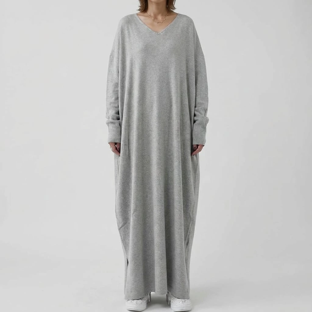 Women’s Long Sleeve V-Neck Maxi Dress