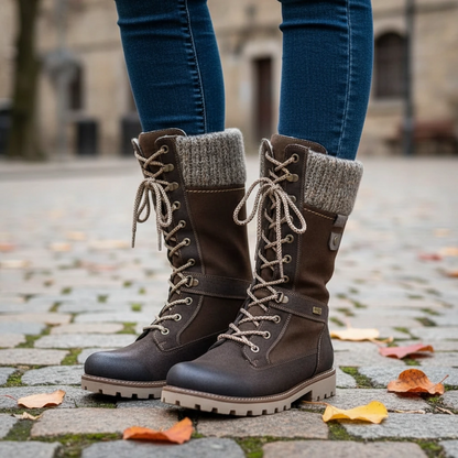 Women’s Lace-Up Winter Boots with Cozy Lining