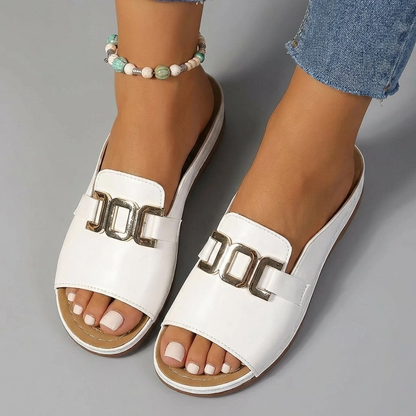 Women’s Orthopedic Flat Sandals with Buckle